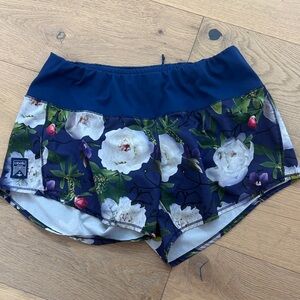 Women’s Oiselle Floral Special Ed Roga Running Shorts Lined Sz 6